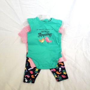 Carter's Baby Girls' 3 Piece Sets 3 months G/P/Bl